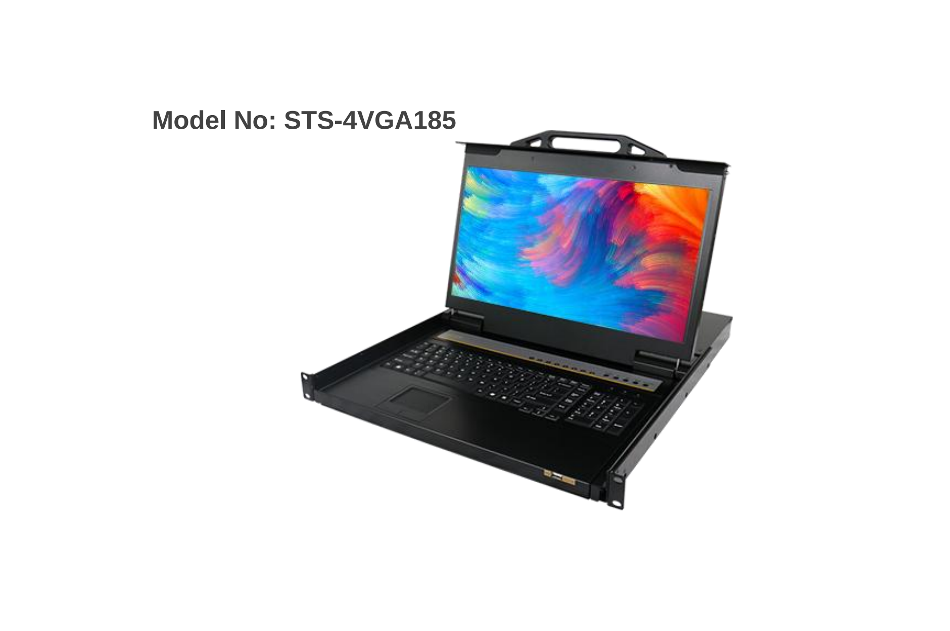 18.5" LED 4 PORT VGA KVM SWITCH  Model No: STS-4VGA185