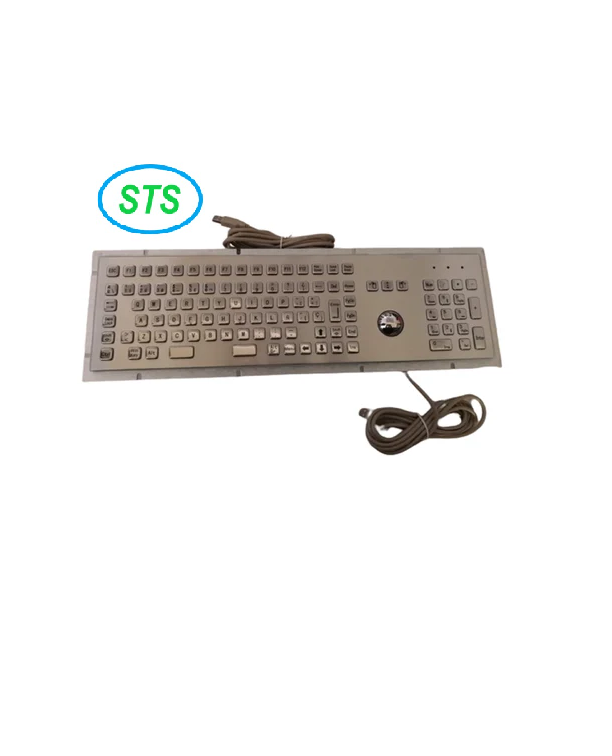 STS Industrial Grade IP65 Range Stainless Steel Keyboard With Track ball