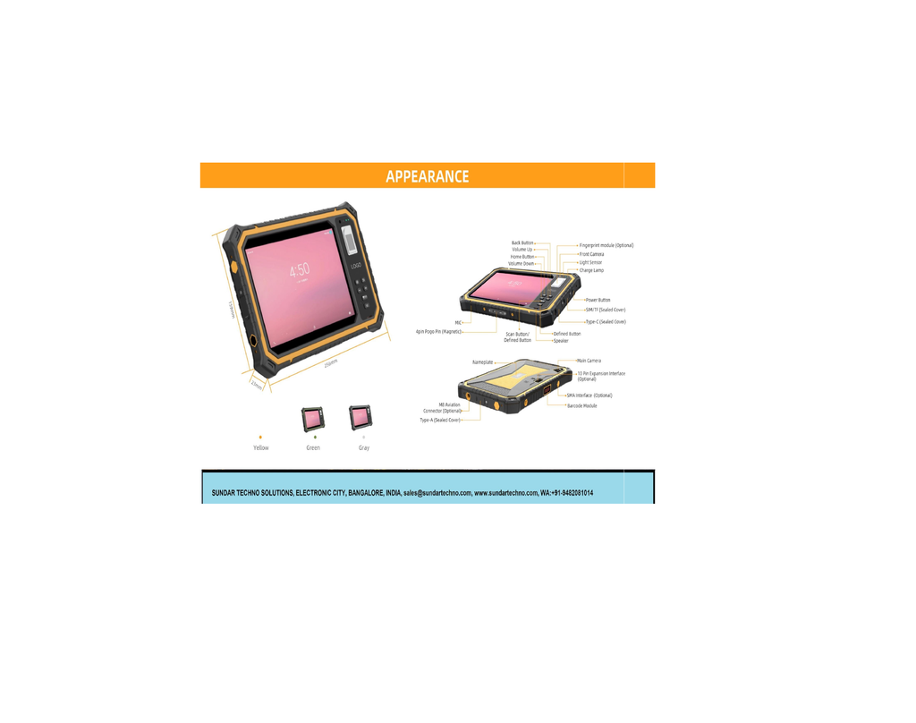 RUGGED TABLET ANDROID 8GBRAM 128GBSSD ANROID 13