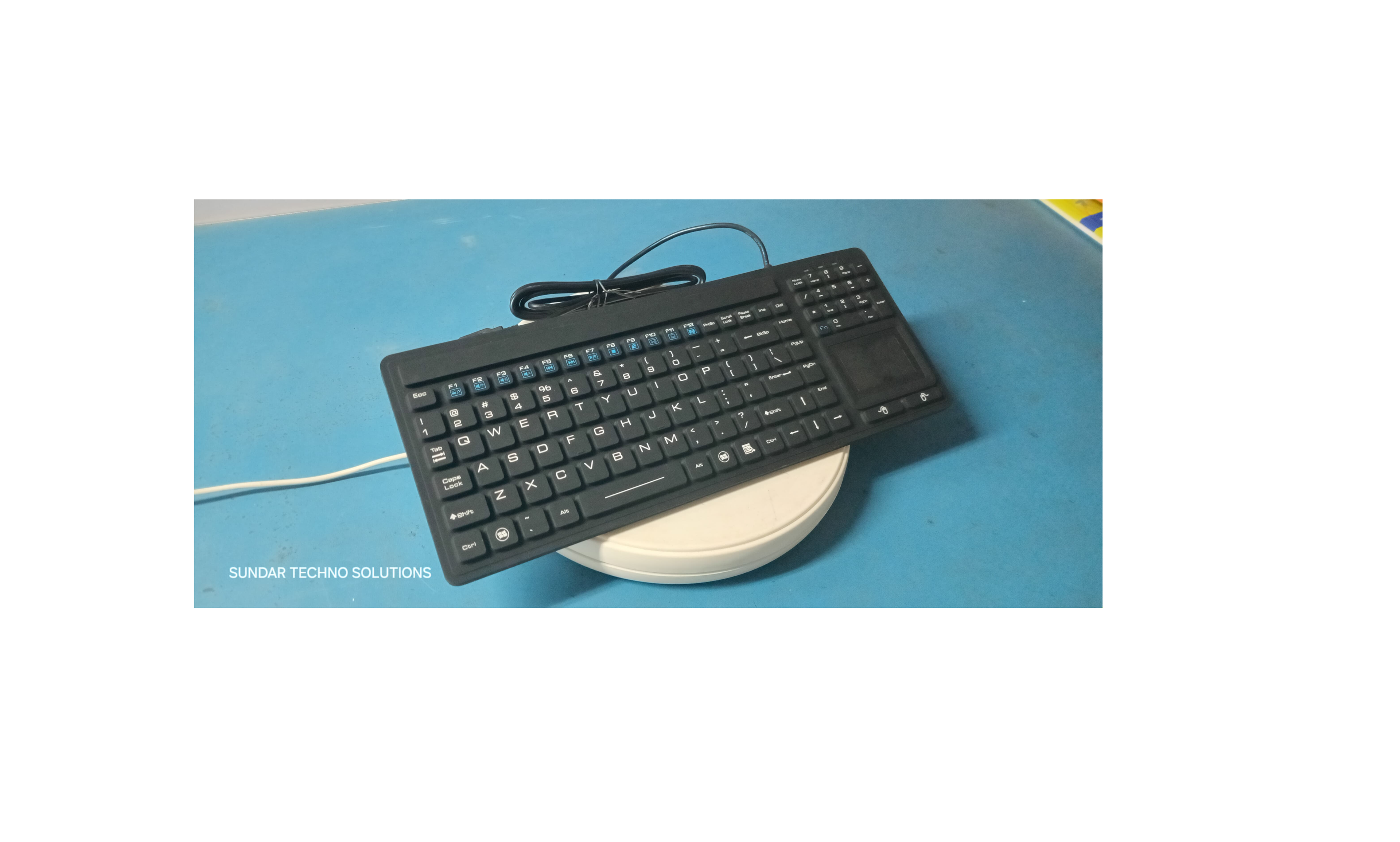 USB Wired Silicone Waterproof Keyboard with Touchpad