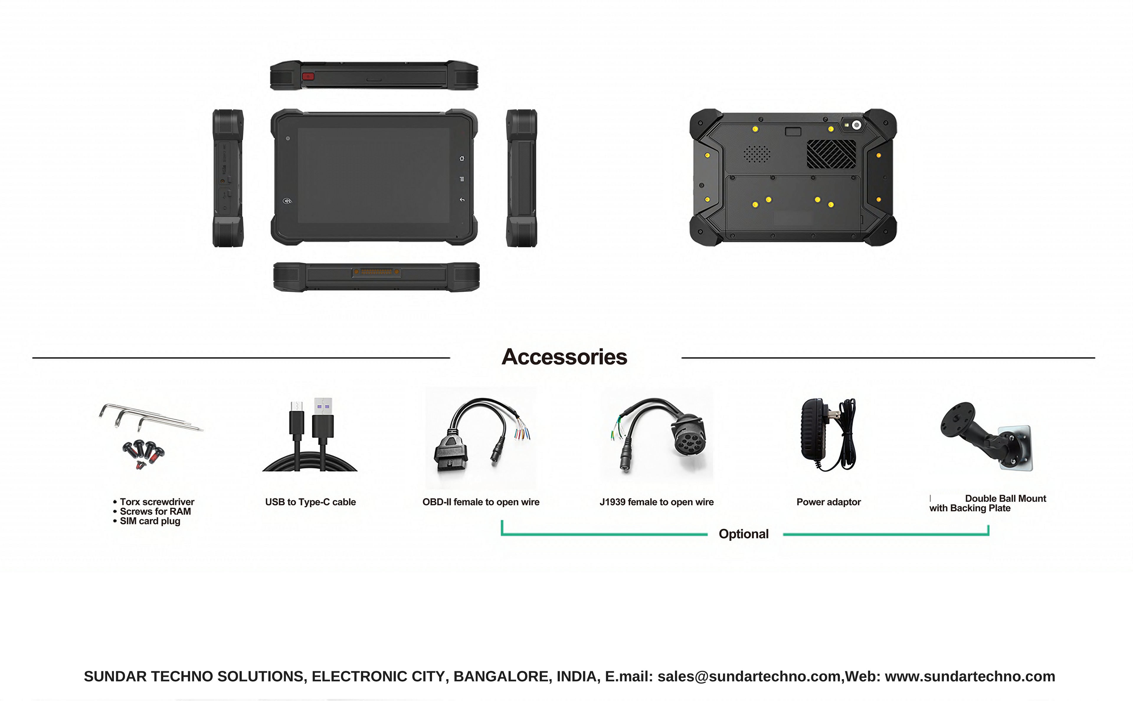 STS 7" ANDROID 12 RUGGED IN VEHICLE TABLET