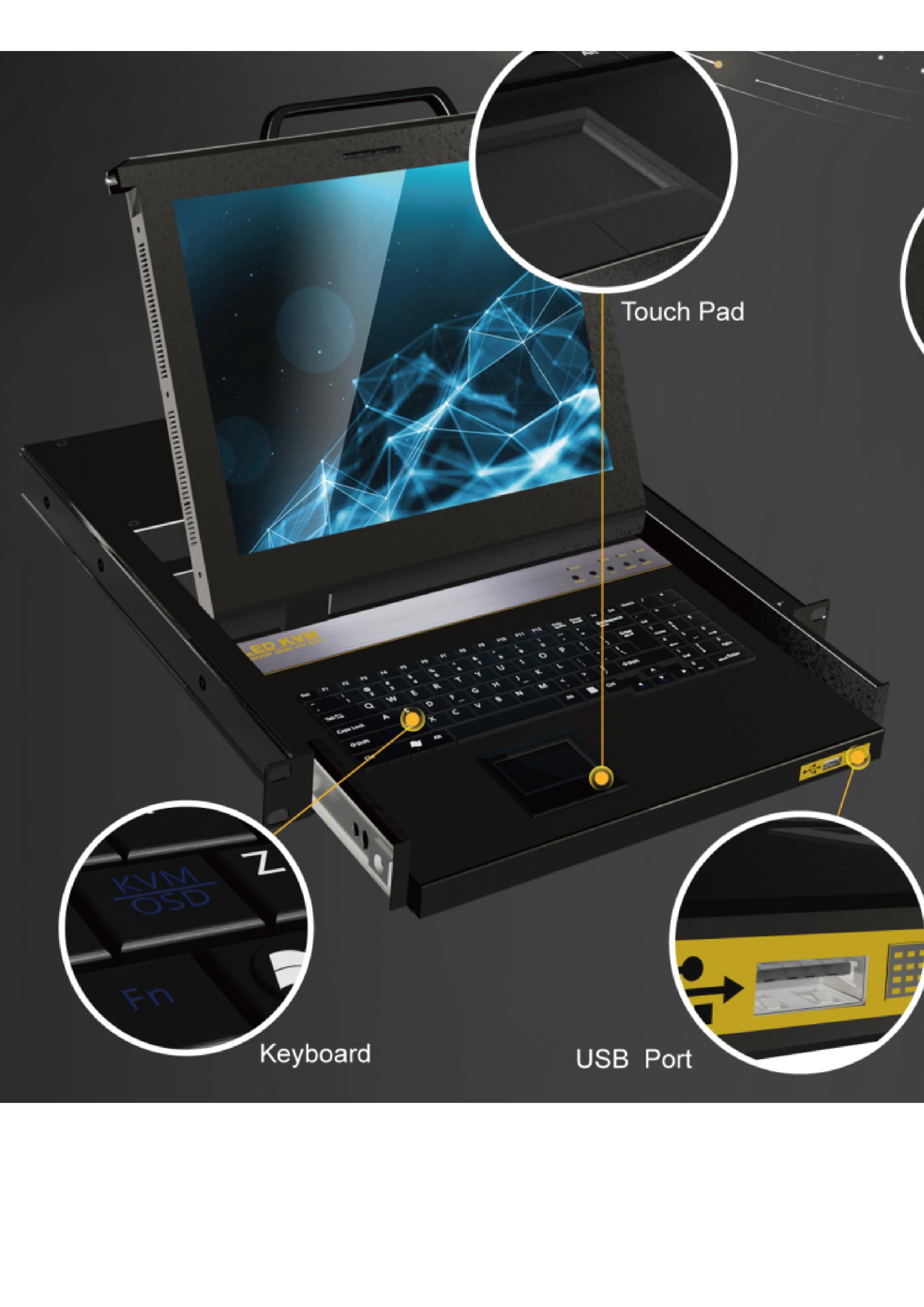 STS 17 INCH 16 PORT VGA KVM SWITCH Model No : STS17V16KS