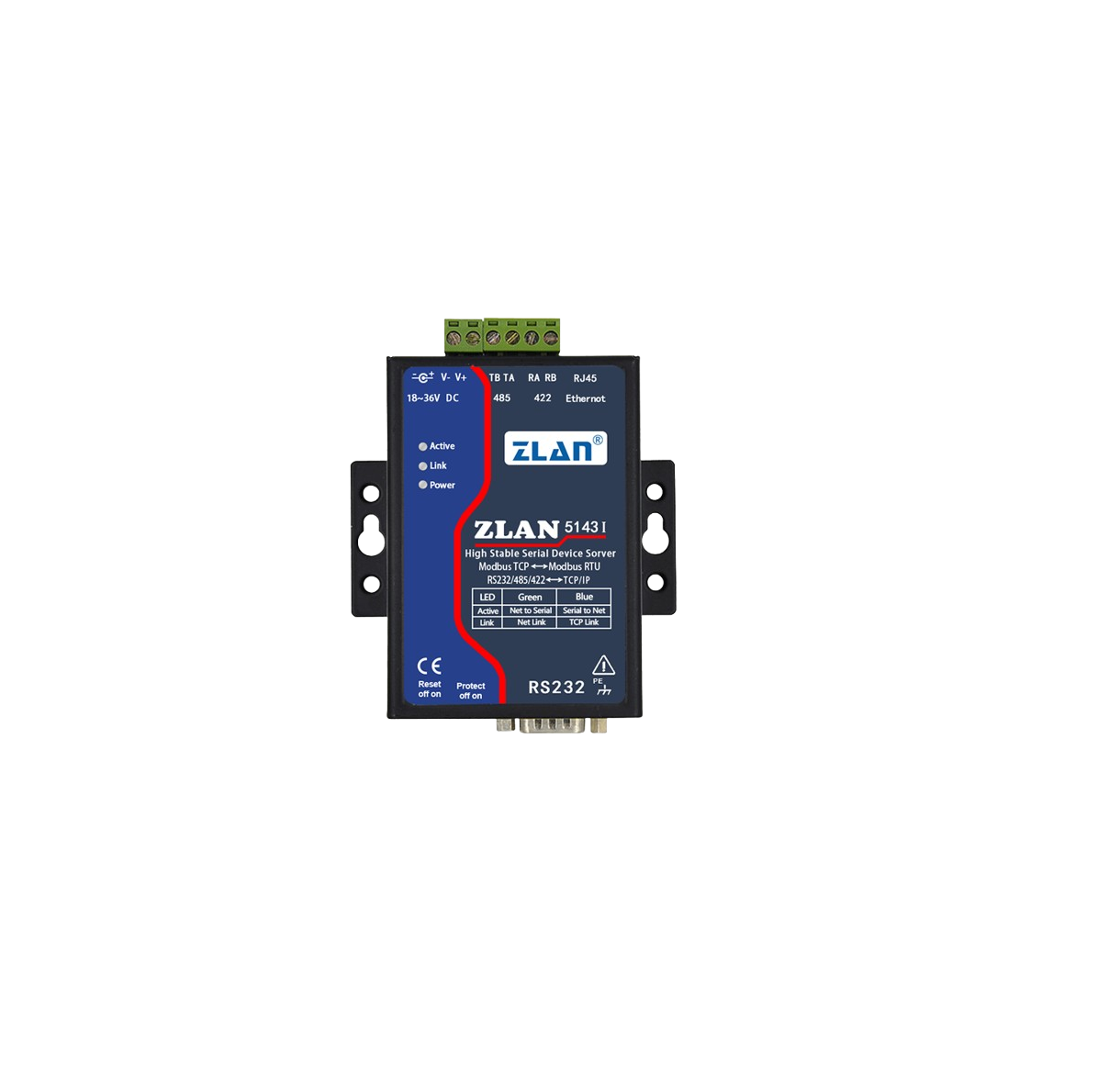 RS232/485/422 to TCP/IP Converter/Modbus Gateway