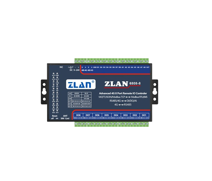 ZLAN6808-3 ,8 ports DI/DO/AI controller