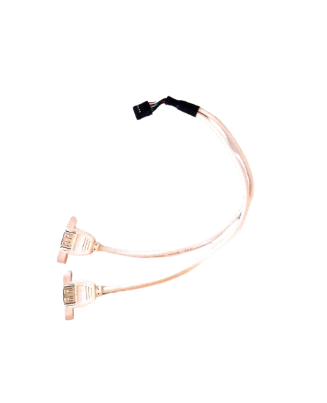 Expansion 2 Ports Hub USB 2.0 to 9 Pin Header Mainboard Panel Bracket - STS