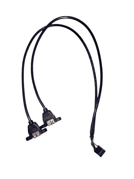 9 Pin to Dual USB 2.0 Type A Female Header Adapter Cable Motherboard Mainbo - STS