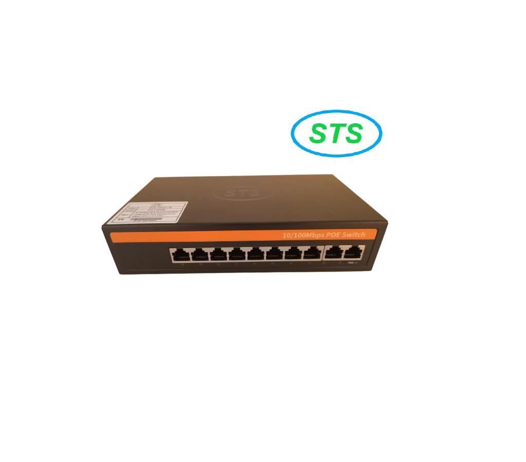STS 8* 10/100Mbps POE ports, 2* uplink port UNAMNAGED SWITCH