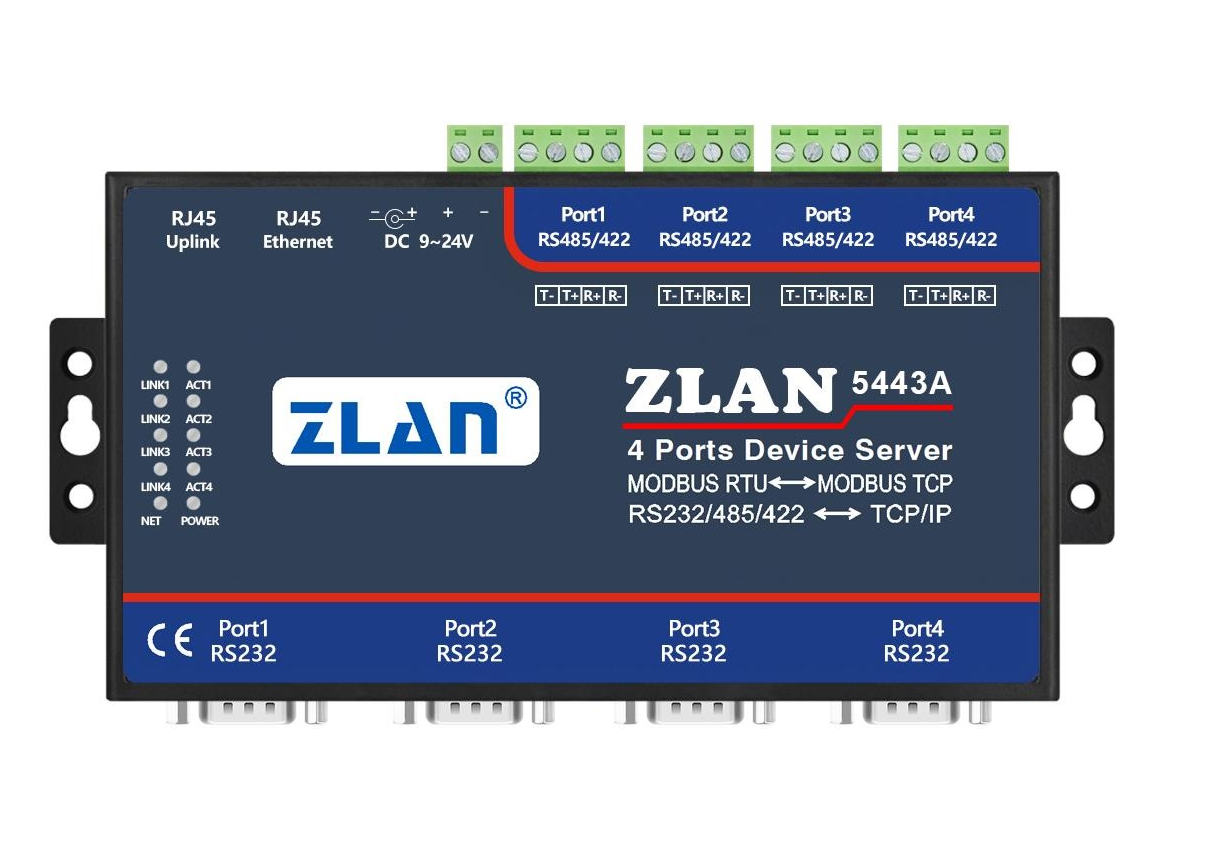 ZLAN5443A ,4 ports serial port server