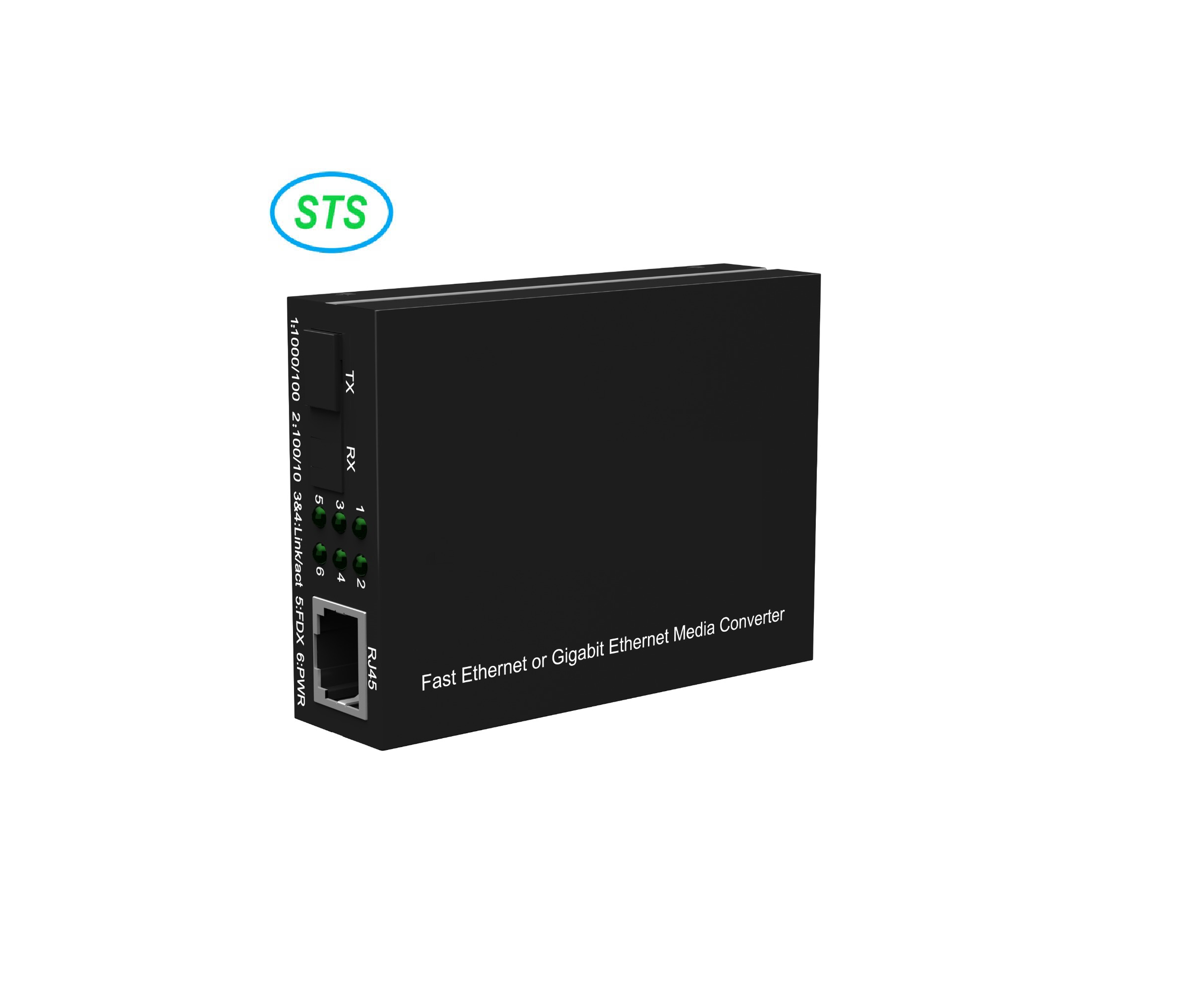 Fiber To Copper Media Converter, Model: MCSTS-1000-1GX1GT